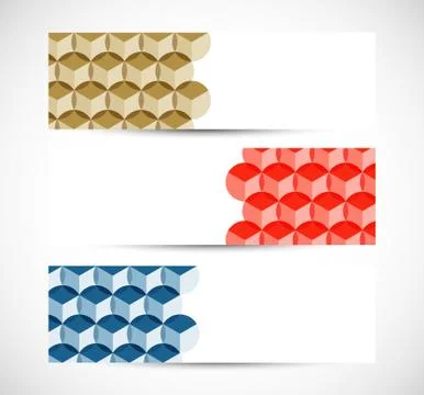 Set of banners with circles Stock Illustration