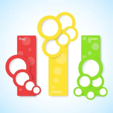 Set of banners with circles. vector illustration Stock Illustration