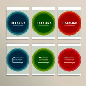 Set of banners for design in abstract style Illustrazione stock