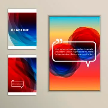 Set of banners for design in abstract style Stock Illustration