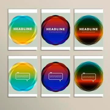 Set of banners for design in abstract style Stock Illustration