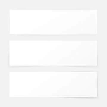 Set of banners with different shadows. Stock Illustration