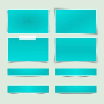 Set of banners with different shadows. 스톡 일러스트