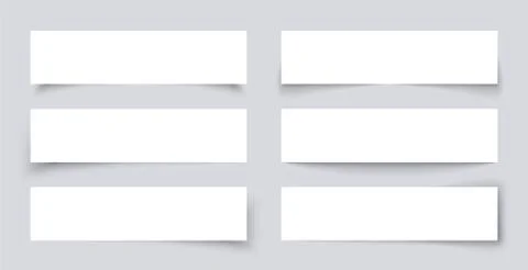 Set of banners with different shadows. Vector eps 10 Stock Illustration