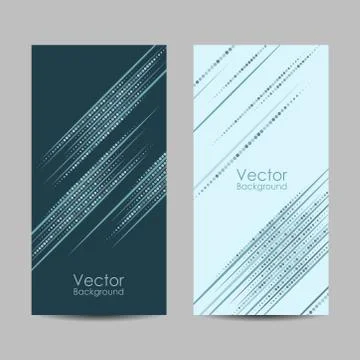 Set of banners with dots and lines Stock Illustration