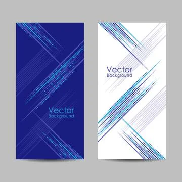 Set of banners with dots and lines Stock Illustration