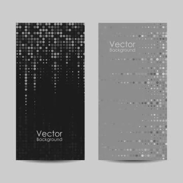 Set of banners with dots. Vector illustration Stock Illustration