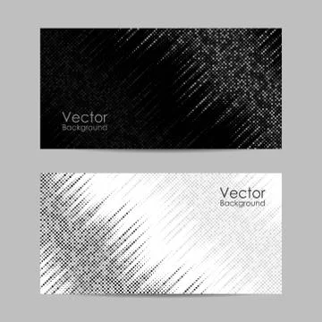 Set of banners with dots. Vector illustration Stock Illustration
