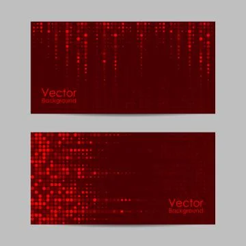 Set of banners with dots. Vector illustration Stock Illustration