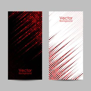 Set of banners with dots. Vector illustration Stock Illustration