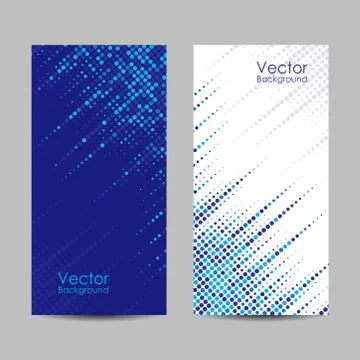 Set of banners with dots. Vector illustration Stock Illustration