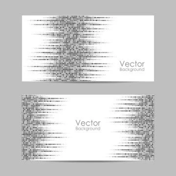 Set of banners with dots. Vector illustration Stock Illustration