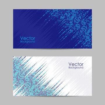 Set of banners with dots. Vector illustration Stock Illustration