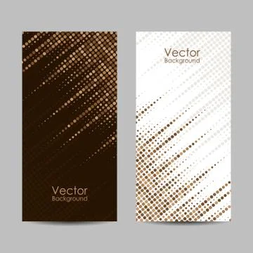 Set of banners with dots. Vector illustration Stock Illustration