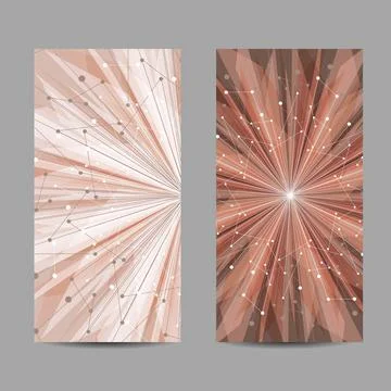 Set of banners with the geometric pattern Illustrazione stock