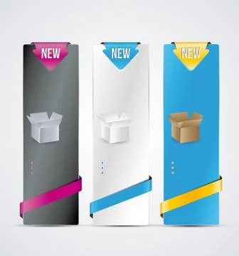 Set banners Illustrazione stock
