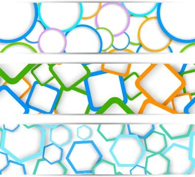 Set of banners Stock Illustration