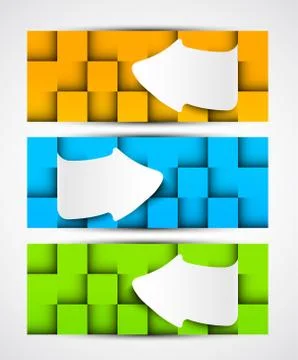 Set of banners Illustrazione stock