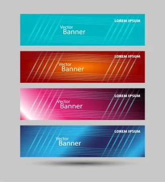 Set of banners Stock Illustration