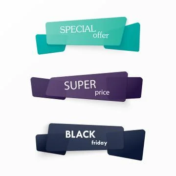 Set of banners Stock Illustration