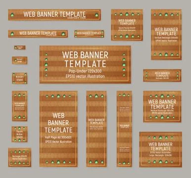 Set of banners. Illustrazione stock