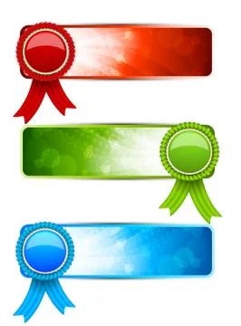 Set of banners with label Stock Illustration