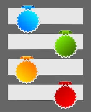 Set of banners with label Stock Illustration