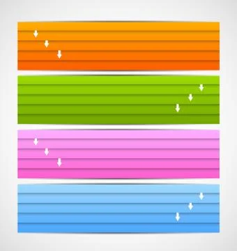 Set of banners with lines Illustrazione stock