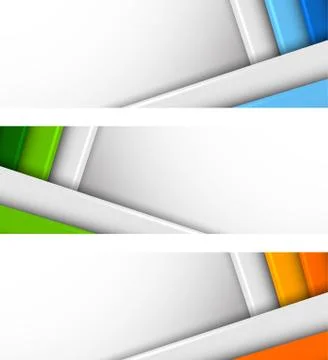 Set of banners with lines Stock Illustration