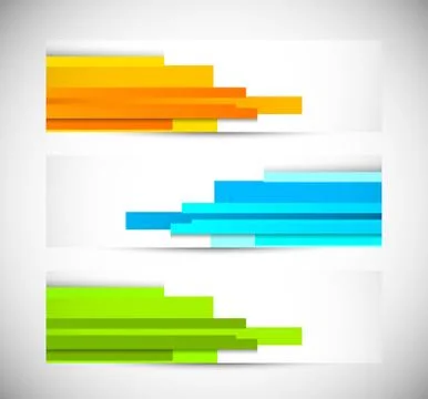 Set of banners with lines Stock Illustration