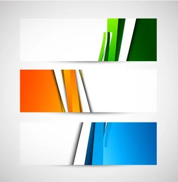 Set of banners with lines Stock Illustration