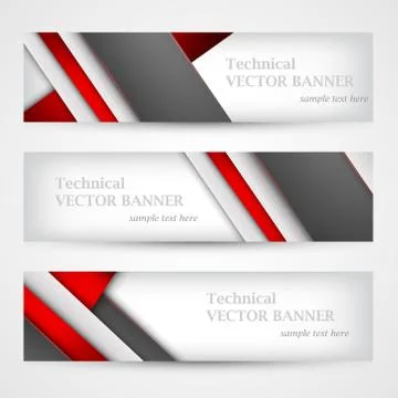 Set of banners with lines paper. Mesh. Business design template. Stock Illustration