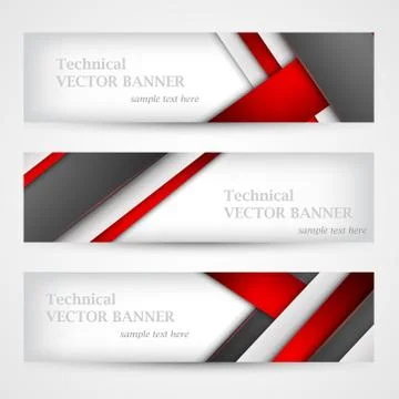 Set of banners with lines paper. Mesh. Business design template. Stock Illustration