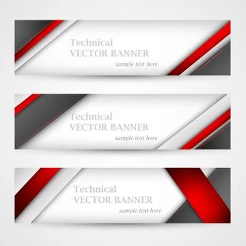 Set of banners with lines paper. Mesh. Business design template. Stock Illustration