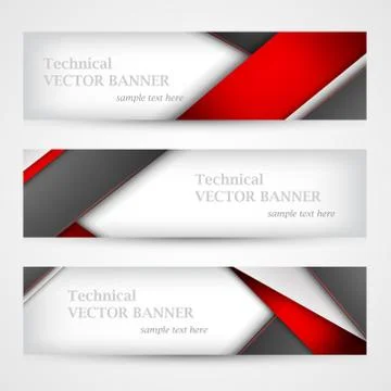 Set of banners with lines paper. Mesh. Business design template. Stock-Illustration