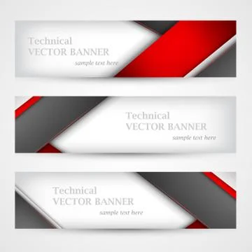 Set of banners with lines paper. Mesh. Business design template. Stock Illustration