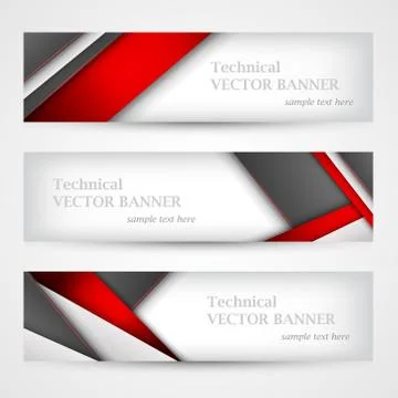 Set of banners with lines paper. Mesh. Business design template. Stock Illustration