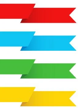Set of banners or ribbons Stock Illustration