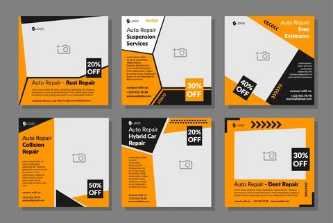 Set of banners for posting, illustration Stock Illustration