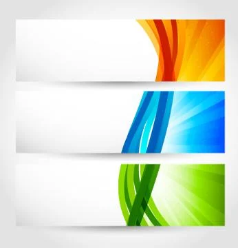 Set of banners with rays Stock Illustration