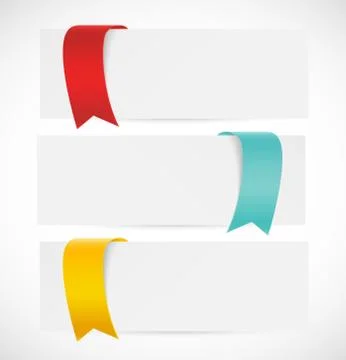 Set of banners with ribbons Stock Illustration