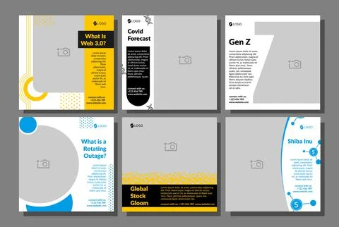 Set of banners for social network, vector illustration Stock Illustration