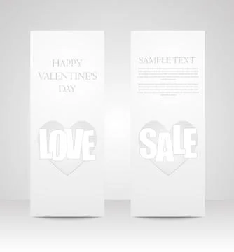 Set of banners Valentines Day. Eps 10. Stock Illustration