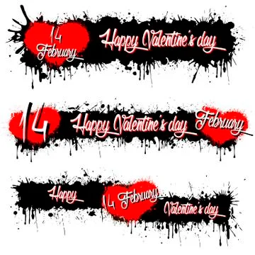 Set of banners with Valentine's Day Stock-Illustration