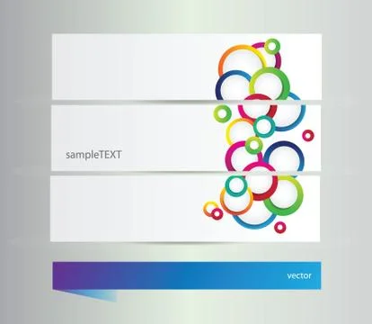 Set of banners with vector  elements Illustrazione stock