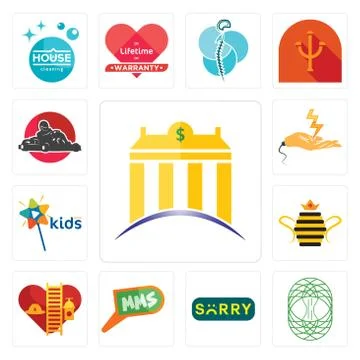 Set of banque, celtic tree life, sorry, mms, volunteer fire department, queen 무료 스톡 일러스트