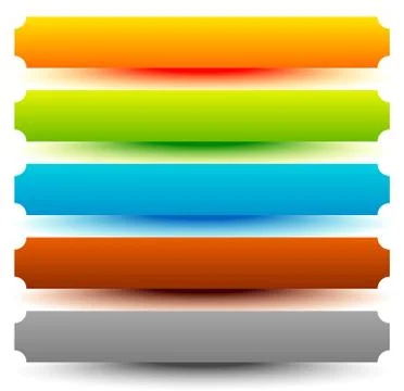 Set of bar, button, banner backgrounds. Glossy, shiny buttons Stock Illustration