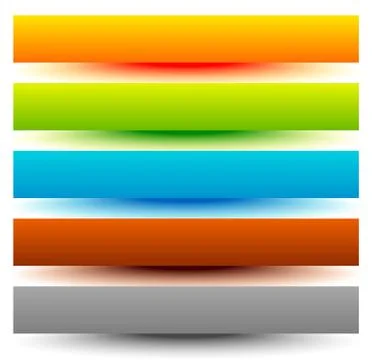 Set of bar, button, banner backgrounds. Glossy, shiny buttons Stock Illustration