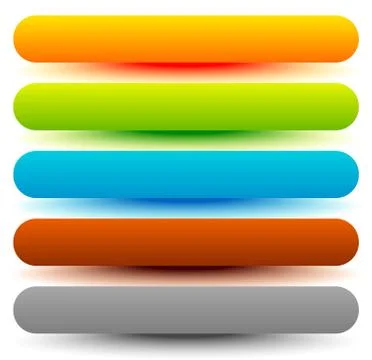 Set of bar, button, banner backgrounds. Glossy, shiny buttons Stock Illustration