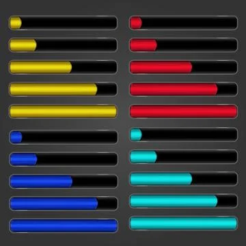 Set of bar downloader Stock Illustration